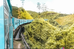 Train ride through the Tea plantations of Sri Lanka